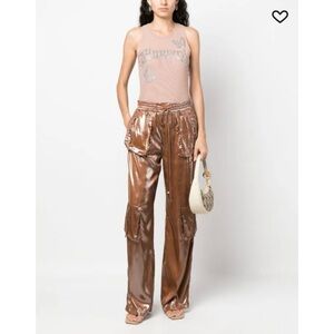 Blumarine logo-embellishment mesh top Size 36.US 2-4.Worn only once, looks new.